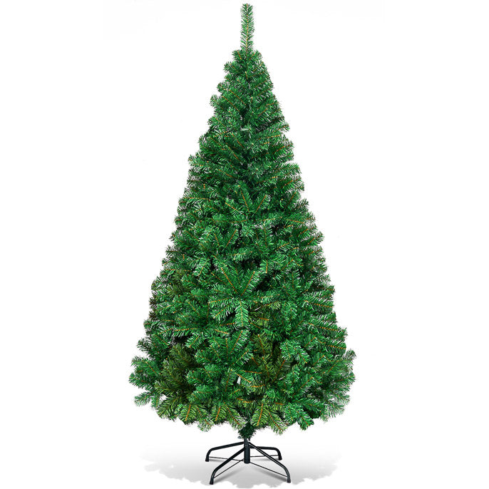 5FT PVC Artificial Green Christmas Tree Home Holiday Décor with Metal Stand 350 Branches Holiday Indoor Decoration
