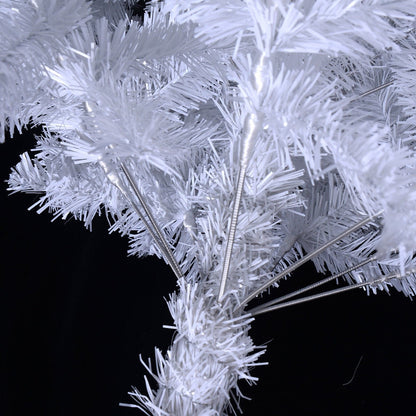 White Christmas Tree with Solid Metal Legs Perfect for Holiday Indoor and Outdoor Decoration