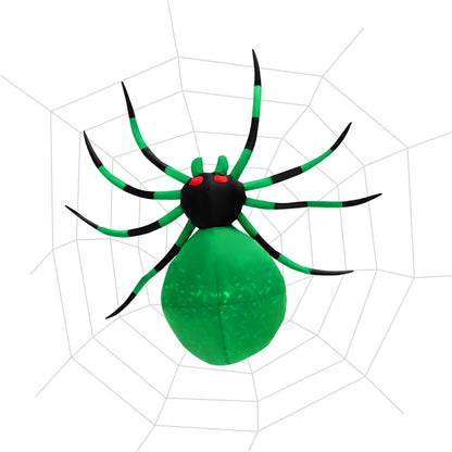 Halloween Inflatable Spider with Web, 5FT Blow Up Yard Decoration with Colorful Magic Light
