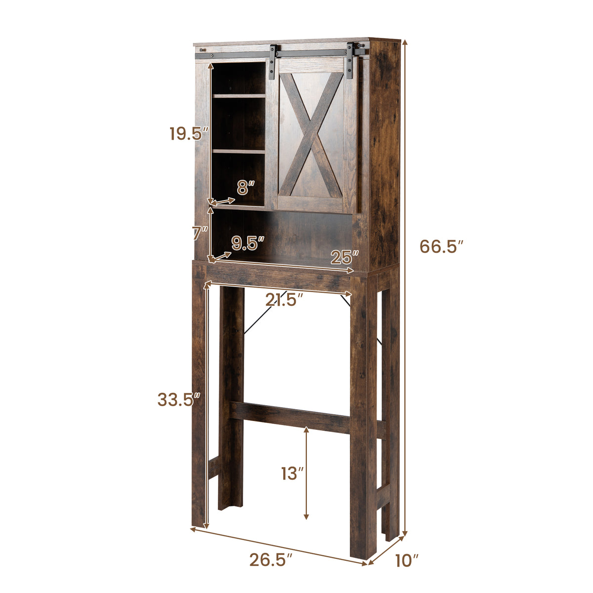Bathroom Medicine Cabinet with Mirror, Wall Mounted Hanging Storage Organizer with Adjustable Shelf