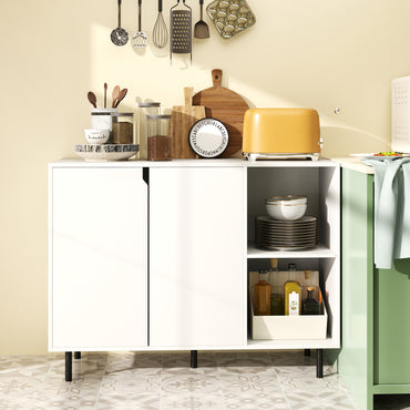 42” Sideboard Buffet Cabinet, Modern Kitchen Storage Cabinet with 2 Doors & Adjustable Shelves