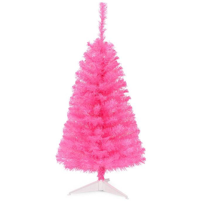GOLFLAME 3FT Artificial Christmas Tree, Premium Mini Xmas Pine Tree with Stand Base Thicken Tips
