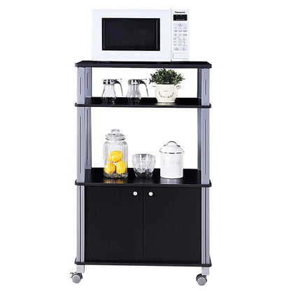Rolling Kitchen Bakers Rack Microwave Oven Stand