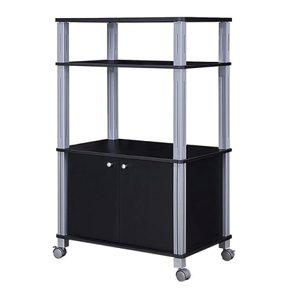 Rolling Kitchen Bakers Rack Microwave Oven Stand