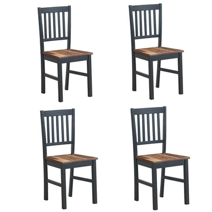 Goflame Set of 4 Wood Dining Chairs, Whitesburg Dining Room Side Chair w/ Wide Seat,Black - Goflameus