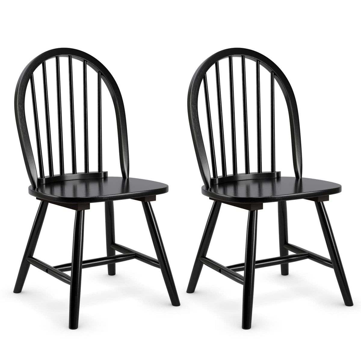 Goflame Wood Dining Chairs, French Country Armless Spindle Back Dining Chairs