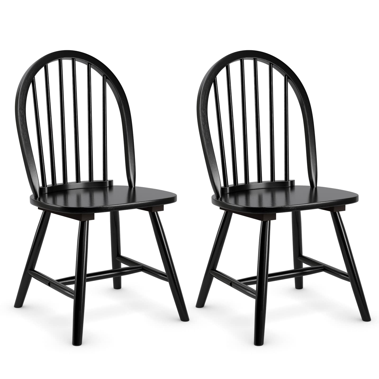 Goflame Wood Dining Chairs, French Country Armless Spindle Back Dining Chairs