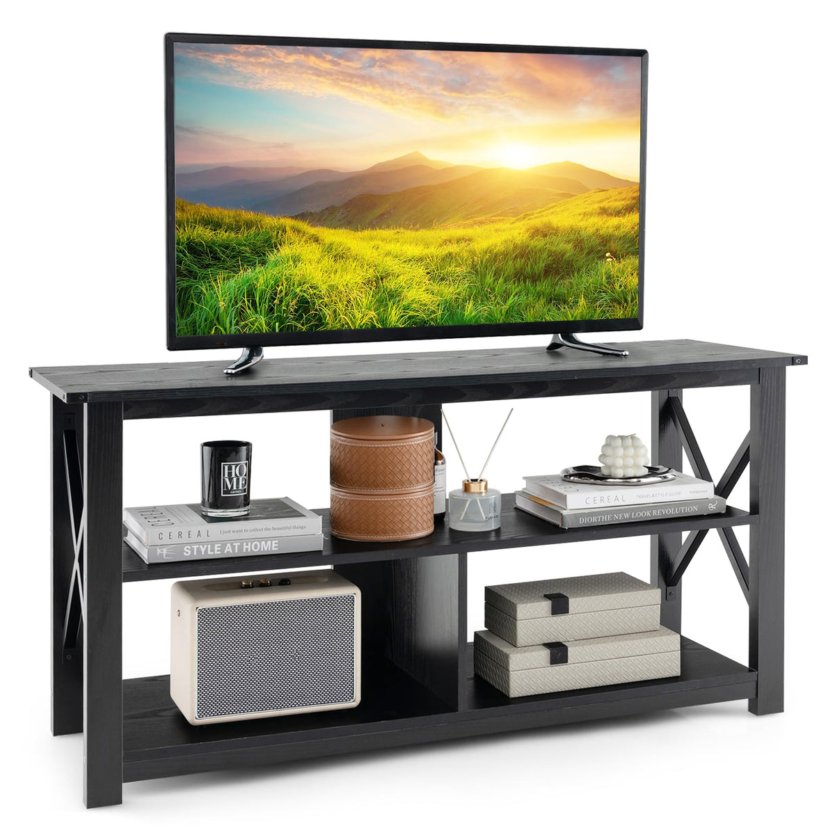 Goflame TV Stand for Bedroom, TV Cabinet for TV Up to 55"
