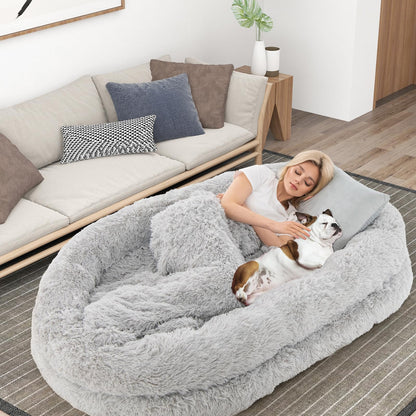 Goflame Human Dog Bed - 71" x 45" Large Human Size Dog Bed for Adult