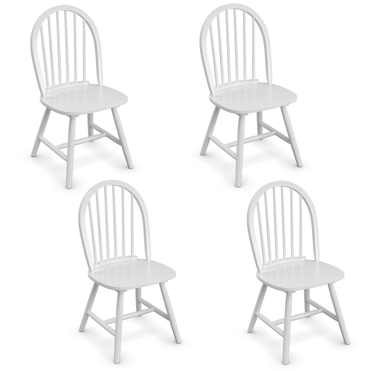 Goflame Wood Dining Chairs, French Country Armless Spindle Back Dining Chairs