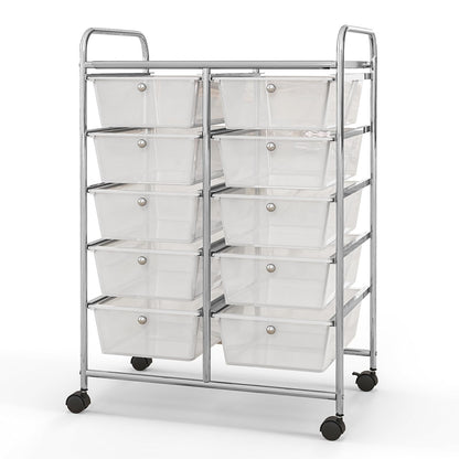 10 Drawers Rolling Cart, Classroom Organizers - Goflame