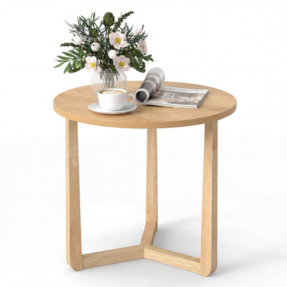 Goflame Round Side Table Set of 1/2 Compact Accent Bedside Night Stand for Living Room Bedroom