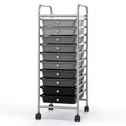 Goflame Rolling Storage Cart on Wheels with 10 Drawers