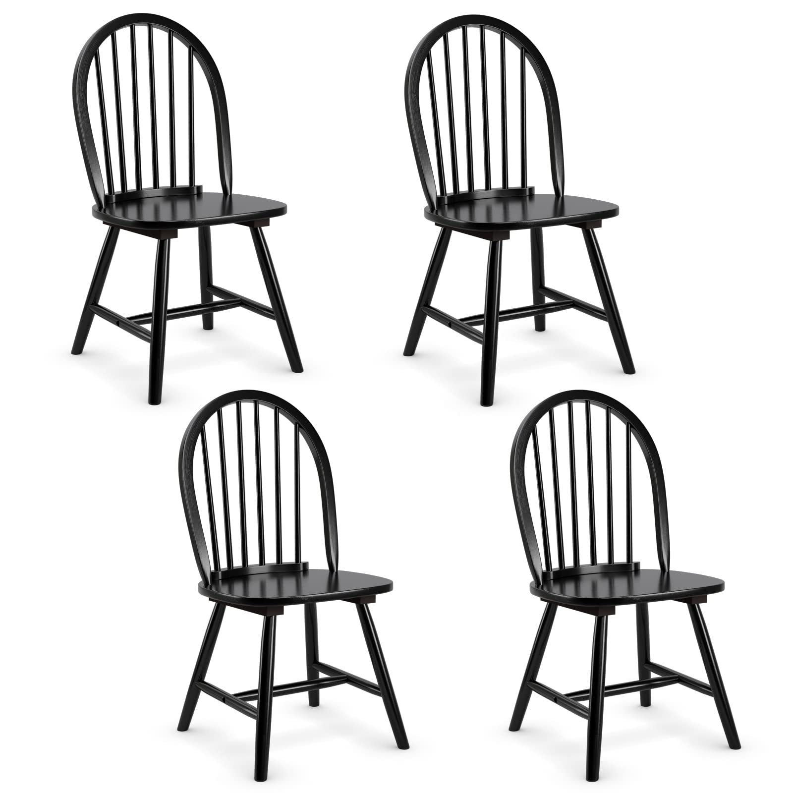 Goflame Wood Dining Chairs, French Country Armless Spindle Back Dining Chairs