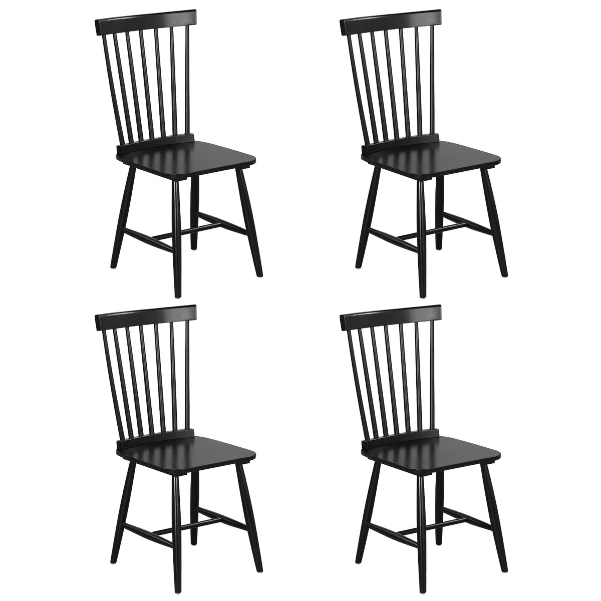 Goflame Wood Dining Chairs Set