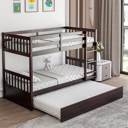 Twin Over Tiwn Bunk Bed with Trundle - Goflame
