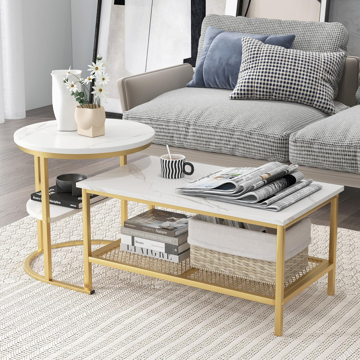 Goflame Nesting Coffee Table Set