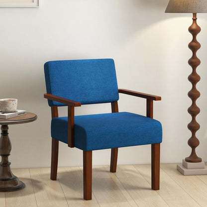 Goflame Modern Accent Chair, Linen Living Room Arm Chair w/Soft Padded Seat & Backrest