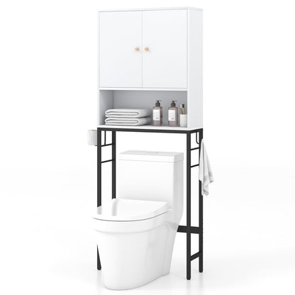 Goflame Over The Toilet Storage Cabinet - Toilet Shelf Rack with Anti-Tip Device