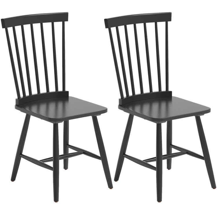 Goflame Wood Dining Chairs Set