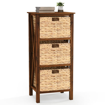 Goflame Wooden X-Design Side Table End Table
