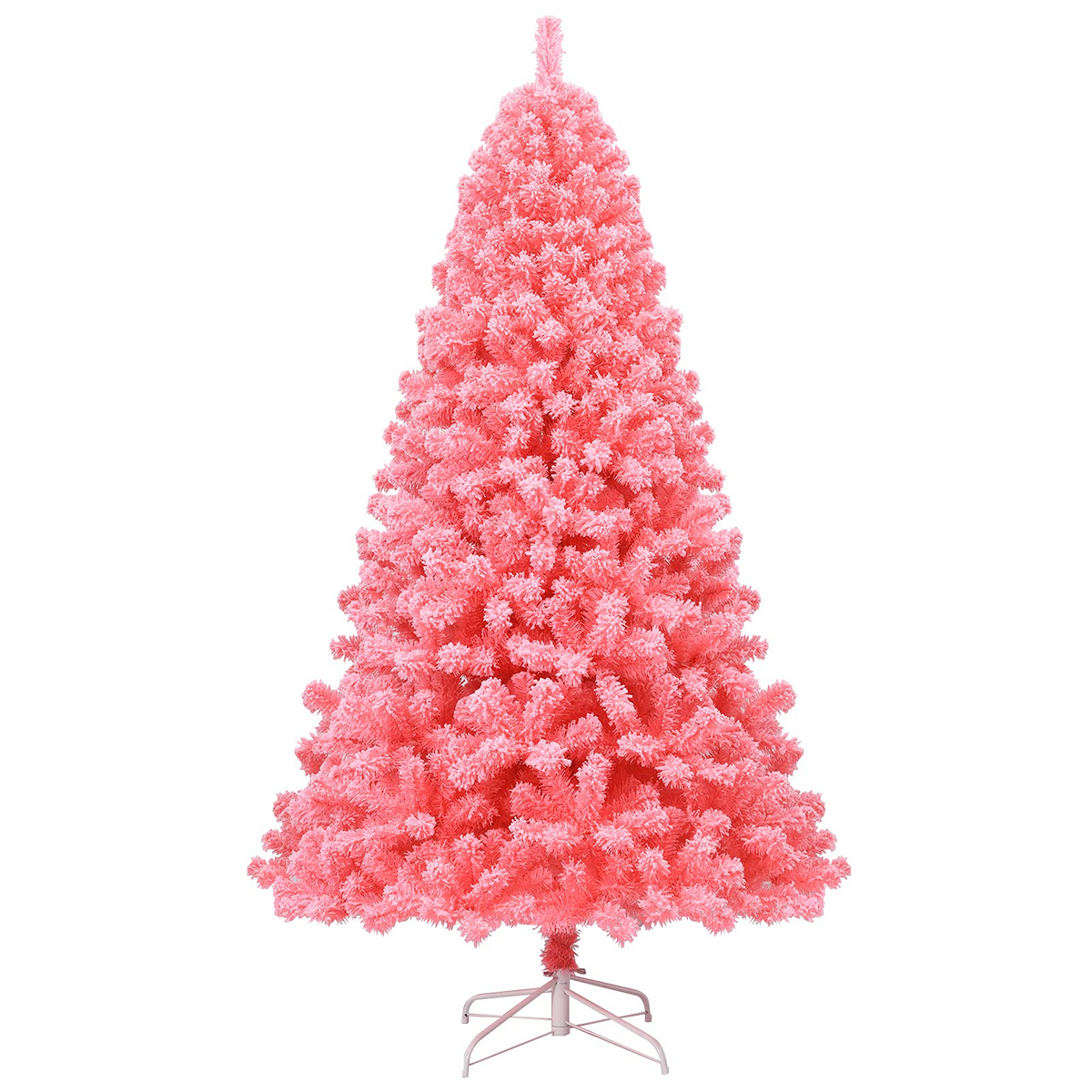 Goflame Snow Flocked Christmas Tree, Artificial Hinged Pine Tree - GoflameUS