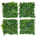 Goflame Grass Wall Panels Backdrop - 4 PCS 20"x20" Artificial Tropical Boxwood Panels