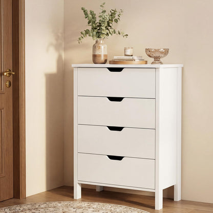 Goflame 4 Drawer Storage Cabinet with Handles & Anti-Tipping Kits