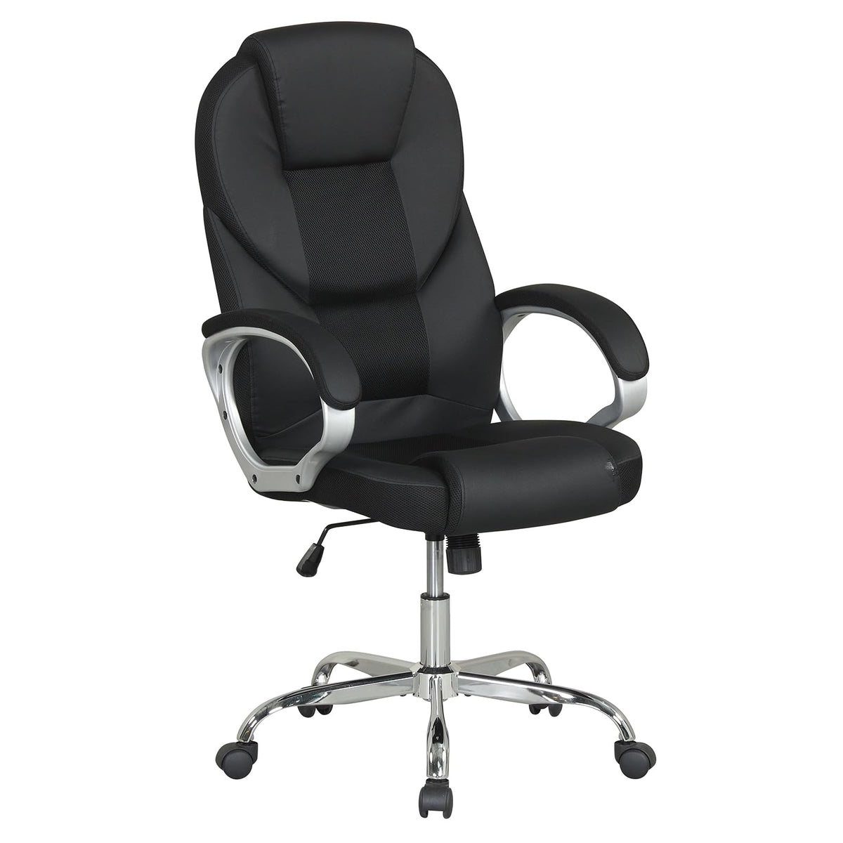 Goflame Leather Office Chair | Ergonomic Mesh Executive Chair with Padded Armrests & Rocking Backrest