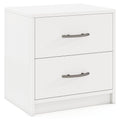 Goflame Nightstand with 2 Drawers, Modern Night Stand with Storage Drawers, Compact Floor Sofa Side Table for Small Spaces