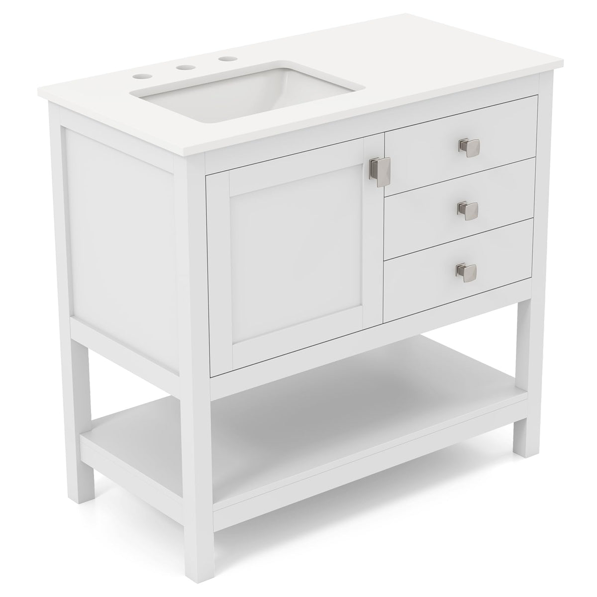Goflame Bathroom Vanity with Ceramic Sink