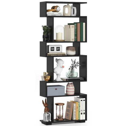 Goflame S Shaped Bookcase with 2 Anti Tipping Kits