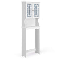 Goflame Over-The-Toilet Storage Spacesaver, Bathroom Organizer with Cabinet and Shelf