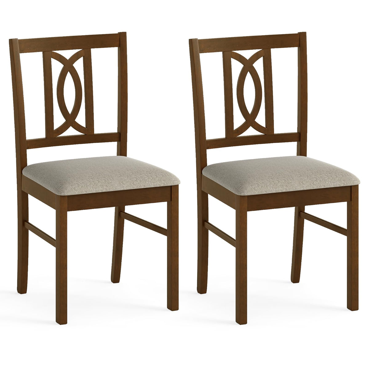 Goflame Dining Chairs Rubber Wood Dining Room Chairs (2/4)