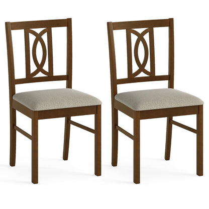 Goflame Dining Chairs Rubber Wood Dining Room Chairs (2/4)