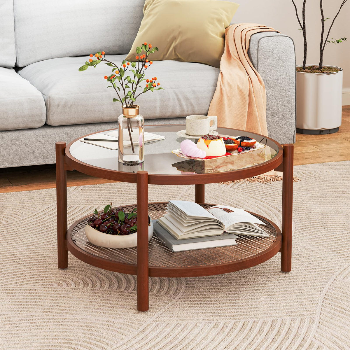 Goflame Rattan Coffee Table