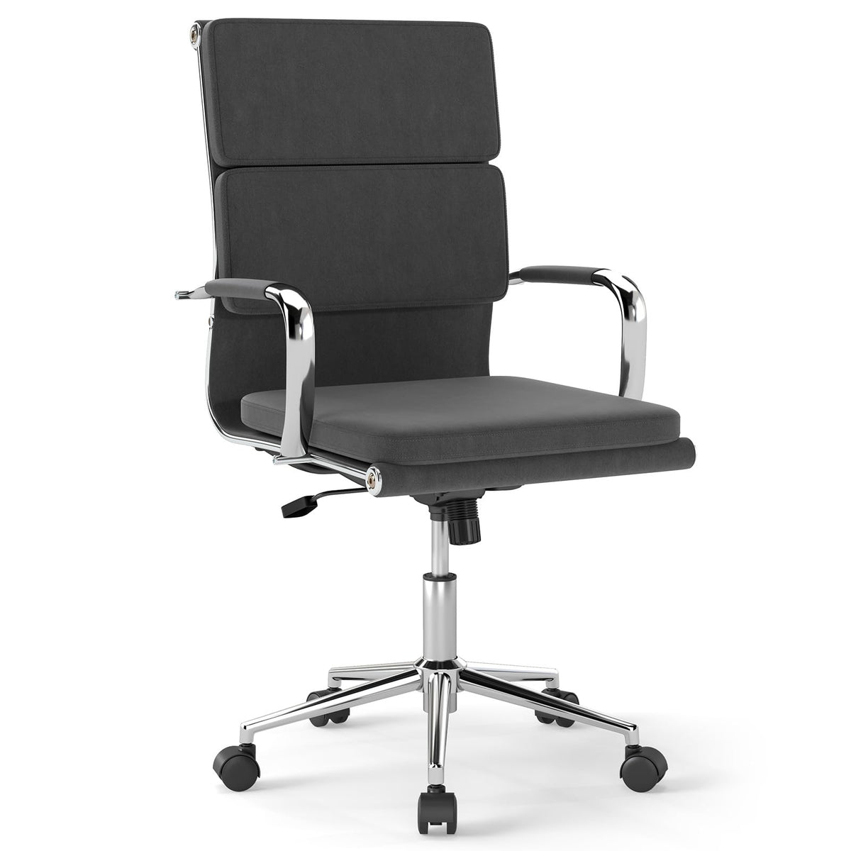 Goflame Ergonomic Office Chair Mid Back Fabric Desk Chair with Armrest
