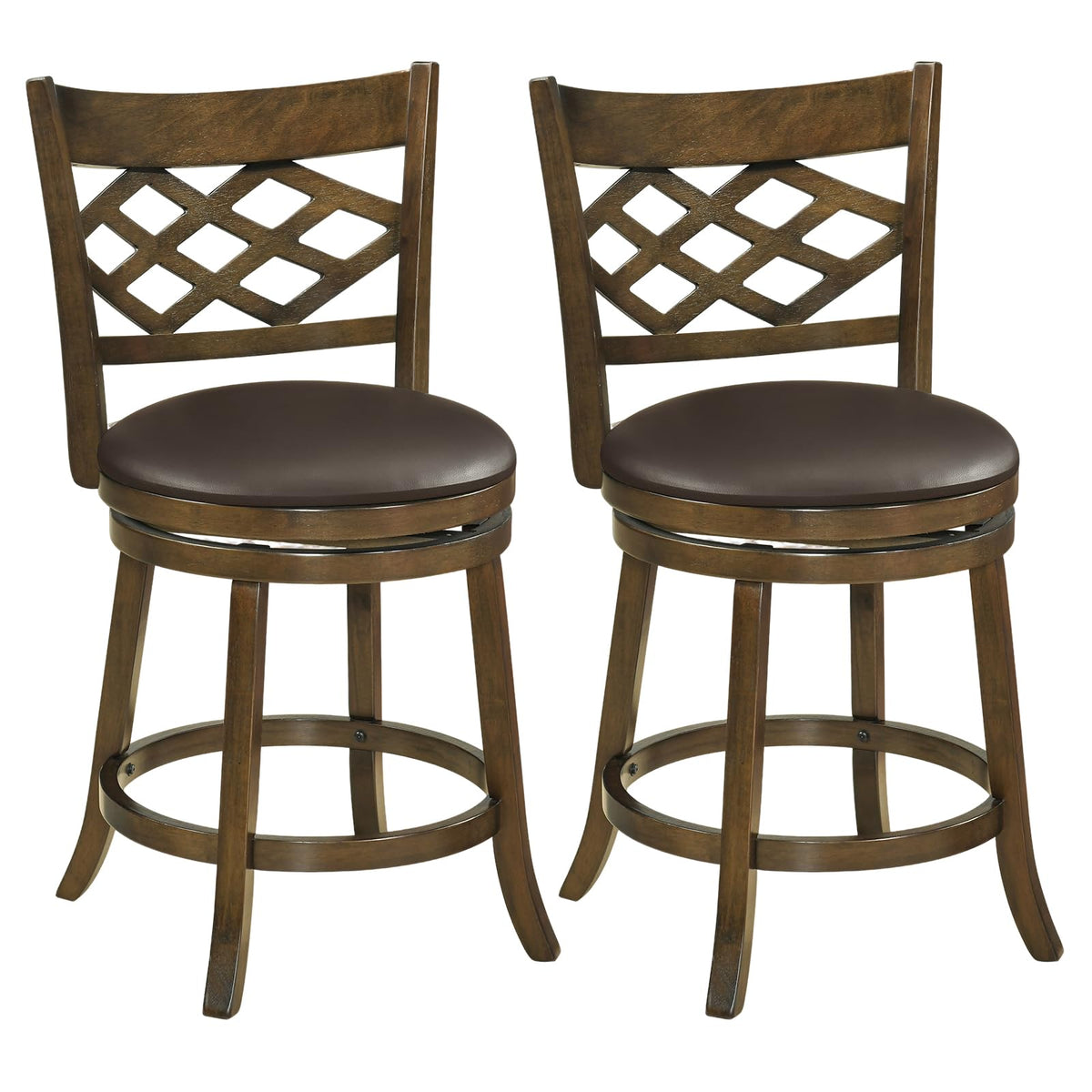 Goflame Swivel Bar Stools Set of 2/4 26"/31" Bar Height Chairs