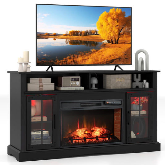 GOFLAME Fireplace TV Stand with Remote Controls and Thermostat