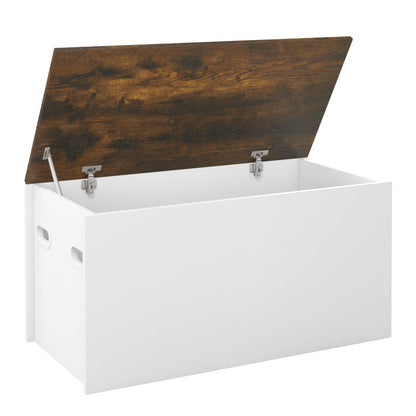 Goflame Flip-top Storage Chest, Lift Top Storage Bench w/Pneumatic Rod & Safety Hinges