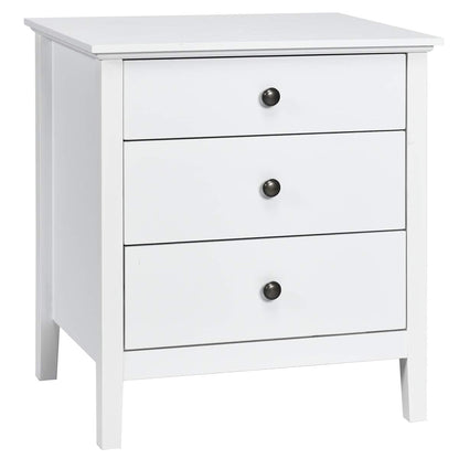 Goflame Nightstand with Drawers Solid Structure Side Table for Storage Bedroom