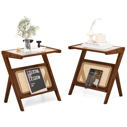 Goflame Rattan Side Table