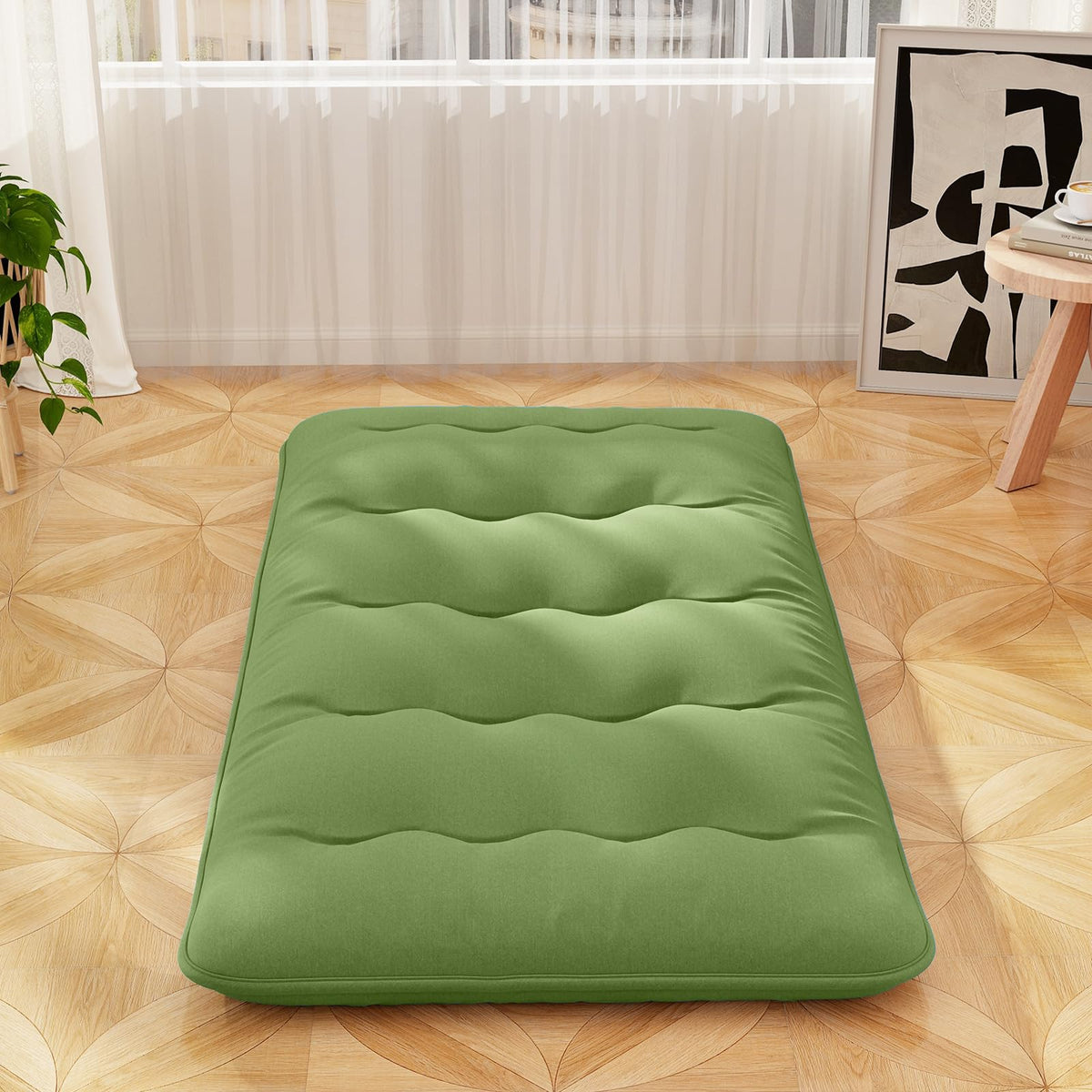 Goflame Japanese Floor Mattress, 4 Inch Futon Mattress with Washable Cover & Storage Bag