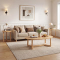 Goflame Oval Coffee Table and End Tables Set of 3