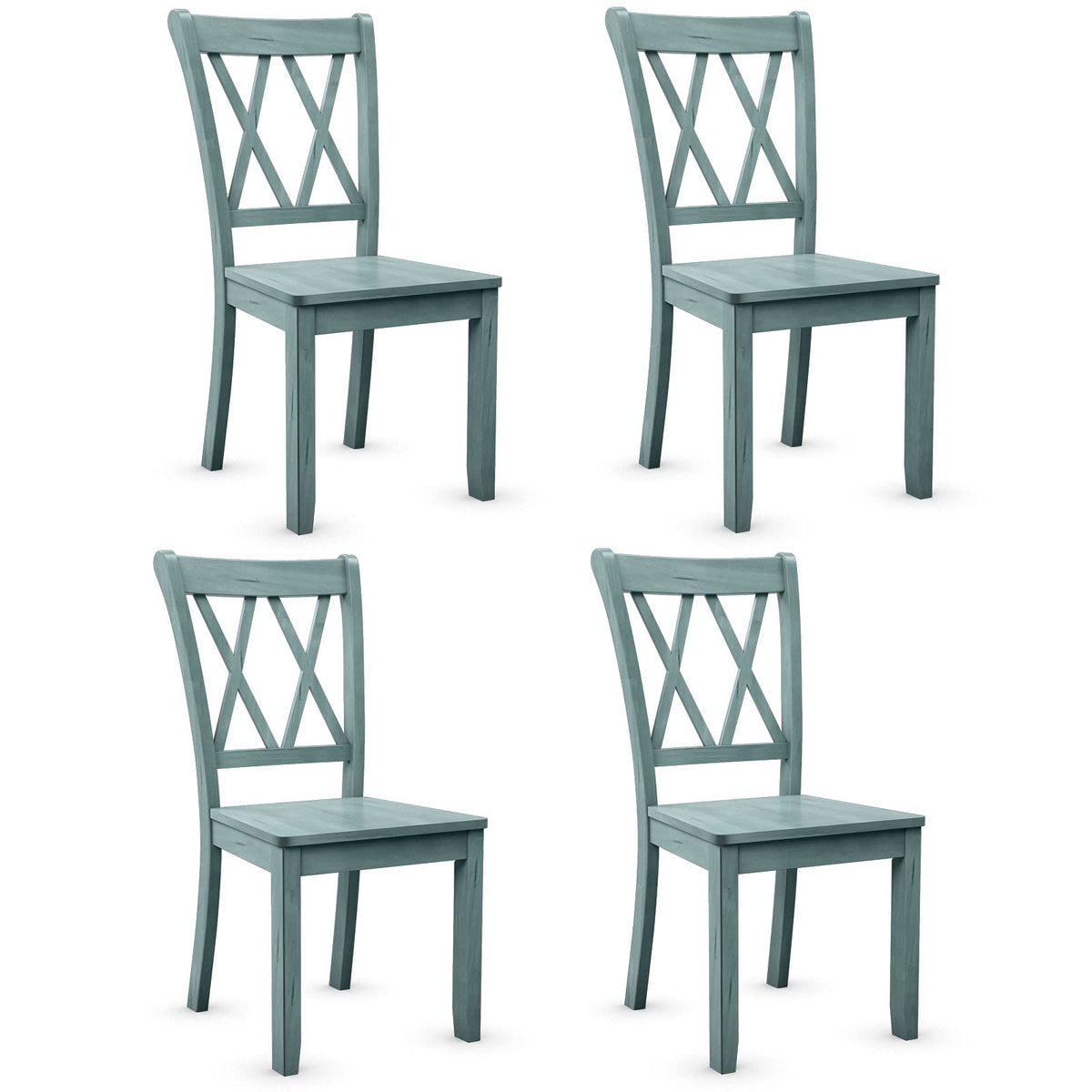 Goflame Rubber Wood Dining Room Side Chair