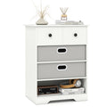 Goflame Nightstand with 4 Storage Drawers