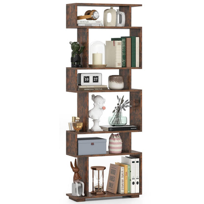 Goflame S Shaped Bookcase with 2 Anti Tipping Kits