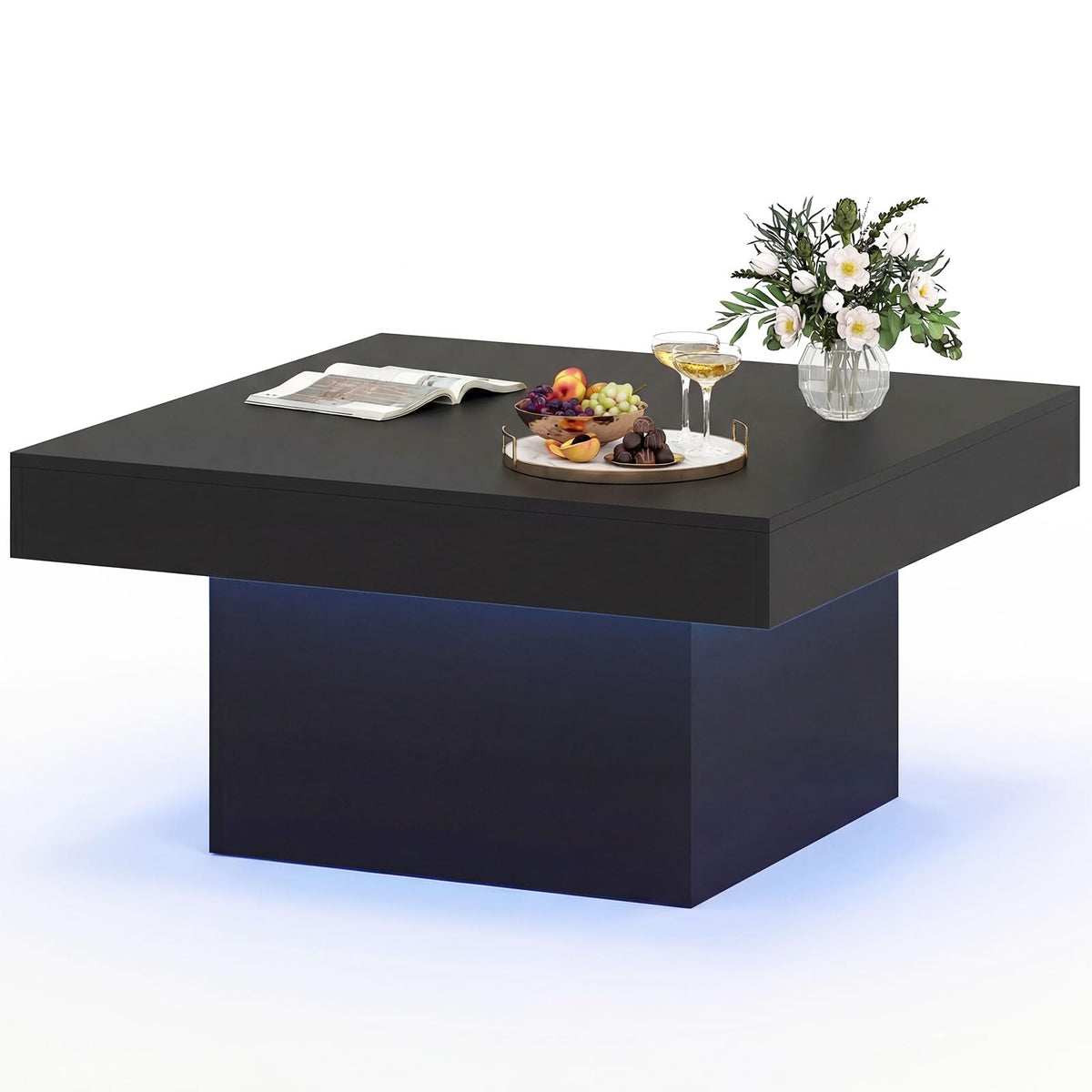 Goflame LED Coffee Table with Remote for Living Room
