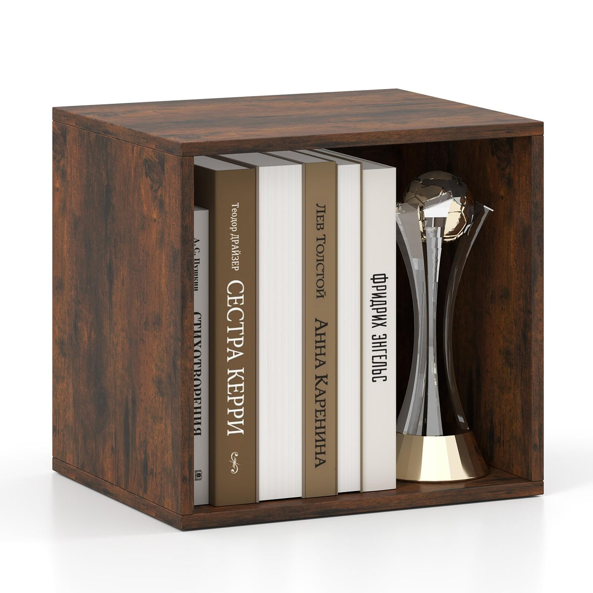 Goflame White Cubby Bookcase
