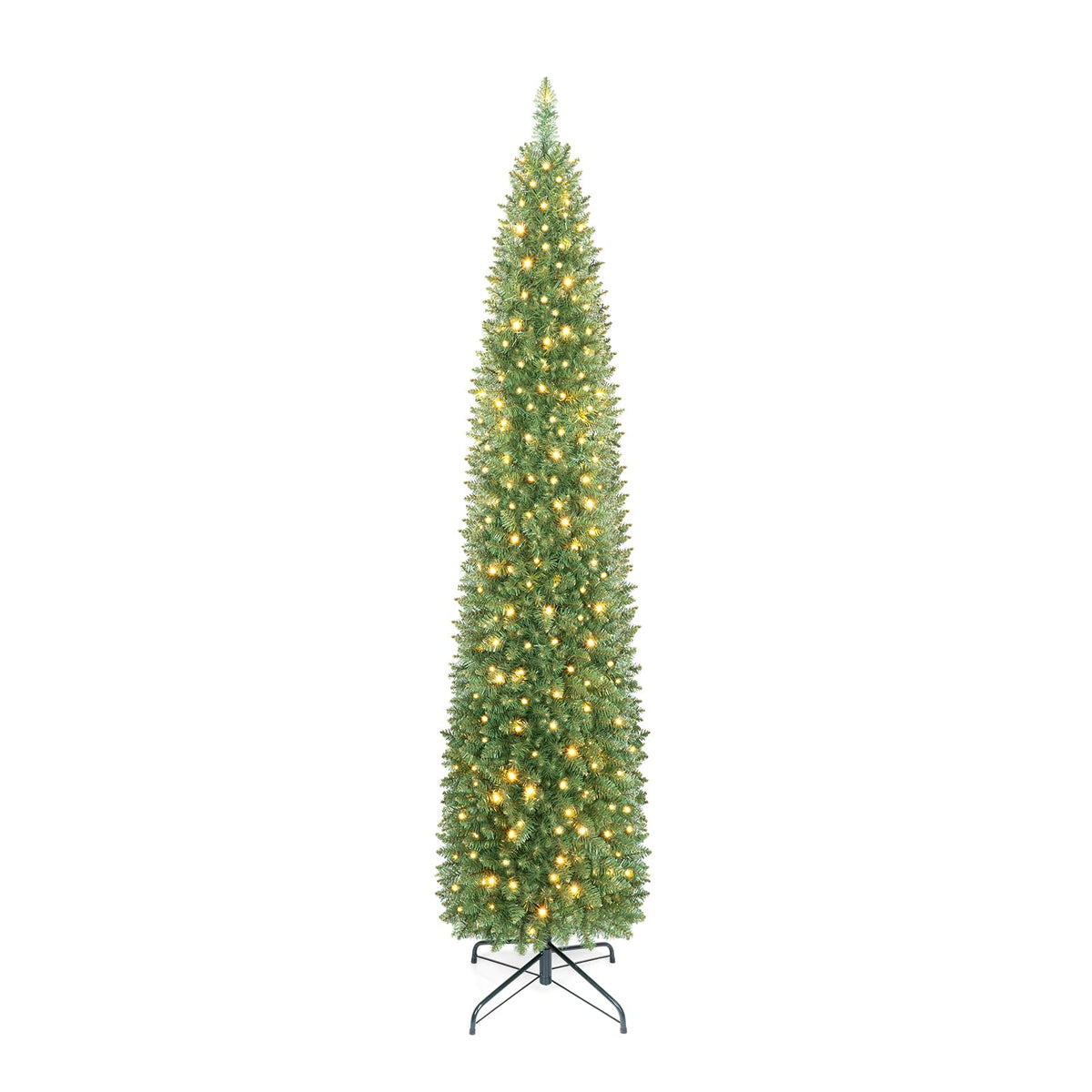 GOFLAME 6/7/9FT Pre-Lit Pencil Christmas Tree